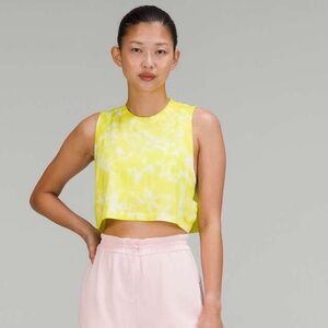 Lululemon All Yours Crop Tank — Neon Tie Dye, Size 10, Like New
